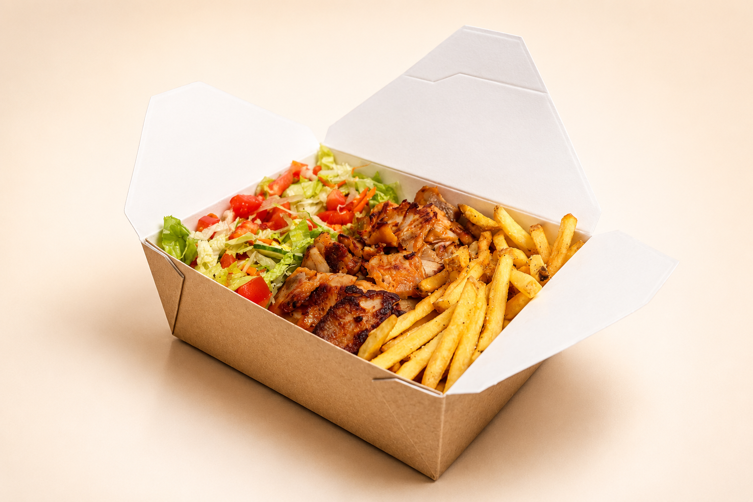 Kebabas lėkštėje